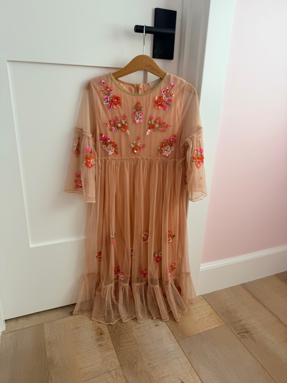 Wild & Gorgeous Peach Girls Tulle Dress